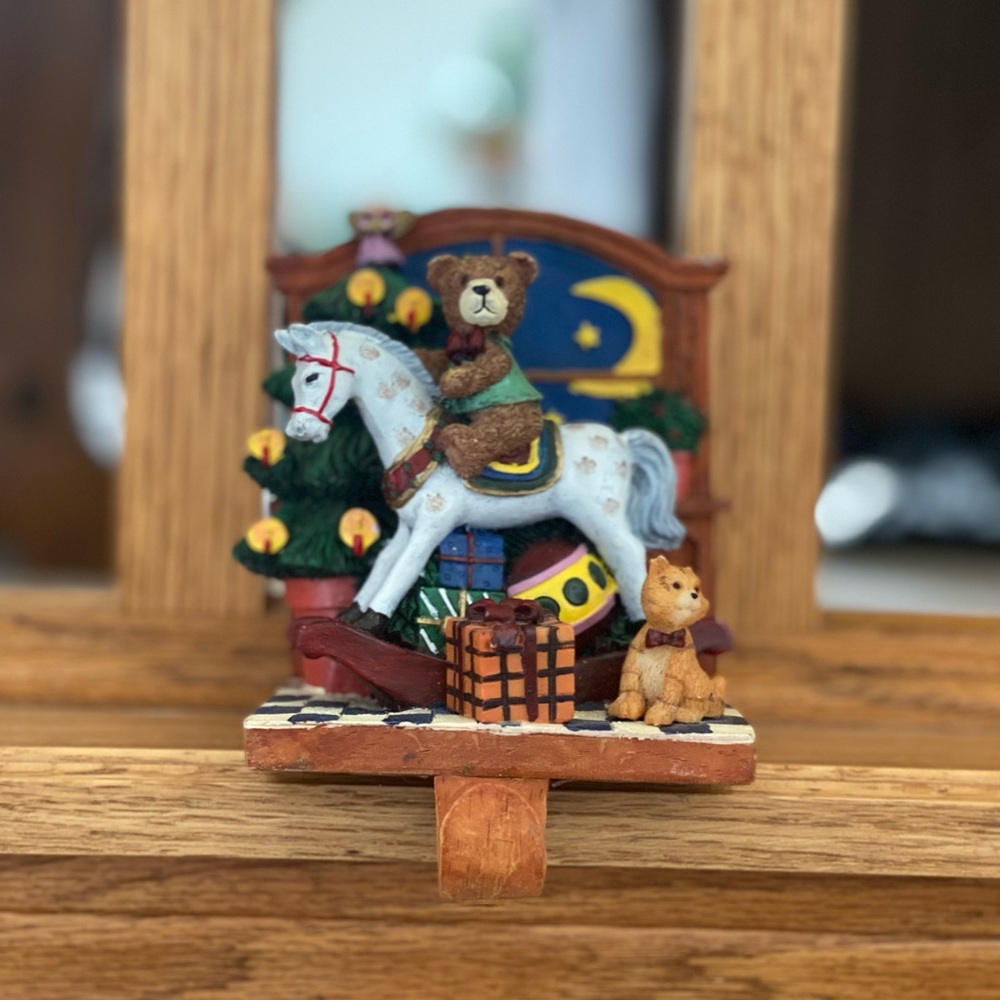 Festive Rocking Horse Stocking Holder
